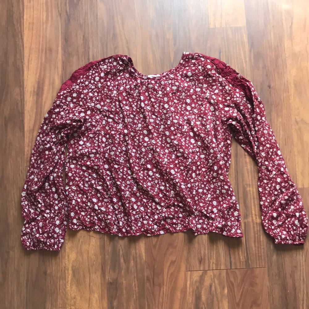 boutique open-back long-sleeve top